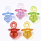 Transparent Acrylic Pendants, Faceted, Pacifier/Dummy, Mixed Color, 38x27mm, Hole: 5x6mm, about 75pcs/500g