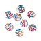 2-Hole Freshwater Shell Buttons, Flat Round, Colorful, 14x2mm, Hole: 2mm