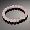 Buddhist Gemstone Beaded Stretch Bracelets, with Alloy Tibetan Style Buddha Beads, Rose Quartz, 2-3/8 inch(5.9cm)