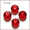 K9 Glass, Imitation Austrian Crystal Beads, Grade AAA, Faceted, Octagon, Dark Red, 6x4mm, Hole: 0.7~0.9mm