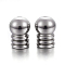 Tarnish Resistant 304 Stainless Steel Cord End Caps, Stainless Steel Color, 13x9mm, Hole: 6mm