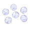 Transparent Glass Beads, Faceted, Round, Lilac, 16x15.5x17mm, Hole: 1.6mm