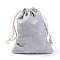 Polycotton Canvas Packing Pouches, Reusable Muslin Bag Natural Cotton Bags with Drawstring Produce Bags Bulk Gift Bag Jewelry Pouch for Party Wedding Home Storage, Dark Gray, 12x9cm