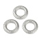 CCB Plastic Linking Rings, Donut, Platinum, 23.5x4mm, Inner Diameter: 14mm