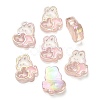 UV Plating Rainbow Iridescent Acrylic Enamel Beads X-OACR-G012-07-2