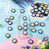 50Pcs 5 Colors Sakura Opaque Resin Cabochons CRES-TA0001-74-8