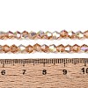 AB Color Plated Transparent Glass Beads Strands GLAA-G127-01-02G-2