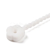 Flower Shape Silicone Cable Zip Ties AJEW-C034-01C-2