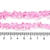 Spray Painted Transparent Glass Beads Strands X-GLAA-P060-01A-09-4