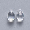 Transparent Spray Painted Glass Charms GLAA-R211-03-D07-2