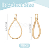 10Pcs 304 Stainless Steel Open Back Bezel Pendants HJEW-UN00105-3