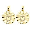 Rack Plating Brass and Cubic Zirconia Pendant KK-Q787-02G-1