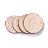 Unfinished Natural Poplar Wood Cabochons WOOD-E018-12-2