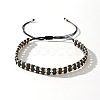 Synthetic Non-magnetic Hematite Beads Braided Bead Bracelets for Men Women OW8240-5