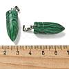 Synthetic Malachite Pointed Pendants G-B127-18P-04-3
