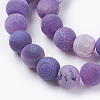 Natural Weathered Agate Beads Strands G-G589-8mm-06-6