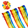 3 Rolls Rainbow Color Polyester Ribbon Set OCOR-TA0002-17-2