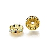 Brass Grade A Rhinestone Spacer Beads RSB160NF-02G-3