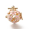 Alloy Crystal Rhinestone Bead Cage Pendants ENAM-M047-02G-B-1