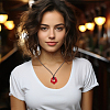 8Pcs 8 Colors Acrylic Flower Pendant Necklaces Set NJEW-AN0001-50-6