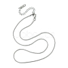 304 Stainless Steel Round Snake Chain Necklace for Men Women NJEW-YW0001-13-1