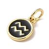 Real 18K Gold Plated Brass Enamel Charms KK-L216-001G-E-3