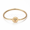 Rack Plating Brass Micro Pave Cubic Zirconia Bangles BJEW-E071-17G-01-1