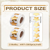 2 Rolls Laser Adhesive Roll Sticker Labels DIY-LP0006-29-2