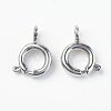 Tarnish Resistant 304 Stainless Steel Smooth Surface Spring Ring Clasps STAS-E143-03C-P-1