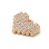 Brass Micro Pave Clear Cubic Zirconia Pendants KK-C062-077G-2