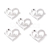 Brass Micro Pave Clear Cubic Zirconia Links ZIRC-J039-11P-1