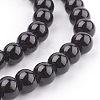 Black Glass Pearl Round Loose Beads For Jewelry Necklace Craft Making X-HY-8D-B20-3