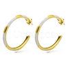 Ion Plating(IP) 304 Stainless Steel Enamel Stud Earrings EJEW-I316-06G-03-1