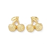 Cherry Brass Stud Earrings EJEW-F895-18G-4