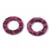 Faux Mink Fur Covered Linking Rings WOVE-N009-02F-1