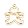 Zinc Alloy Open Back Bezel Pendants PALLOY-E564-80G-1