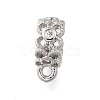 Brass with Cubic Zirconia Tube Bails KK-Q048-01P-1