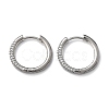 Brass Micro Pave Cubic Zirconia Huggie Hoop Earrings LS-EJEW-K083-36P-B-3