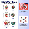 6Pcs 6 Styles Polymer Clay Rhinestone Bead Sets CLAY-TA0001-61-3