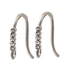 304 Stainless Steel Rhinestone Earring Hooks STAS-D310-01P-02-1