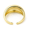 Word Tomorrow Will Be Better Brass Open Cuff Ring for Women RJEW-H120-04G-3
