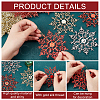 3 Bags 3 Colors Glitter Snowflake Plastic Pendant Decorations AJEW-GA0006-08-3