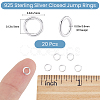 20Pcs 925 Sterling Silver Round Rings STER-BBC0009-64A-S-2