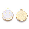 Light Gold Tone Alloy Enamel Pendants ENAM-N056-197C-1