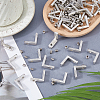 50 Bags L-shaped Aluminum Joint Corner Brackets with 2Pcs Screw FIND-FH0018-05-4
