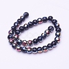 Electroplate Transparent Glass Beads Strands EGLA-E045-G01-2