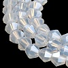 Imitation Jade Electroplate Glass Beads Strands GLAA-F029-J4mm-C05-3