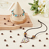 100Pcs Tibetan Style Rondelle European Beads FIND-SP0002-27-4