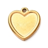 304 Stainless Steel Pendant Cabochon Settings STAS-Z204-04G-07-1