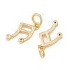 Brass Micro Pave Cubic Zirconia Pendants KK-G544-40G-2